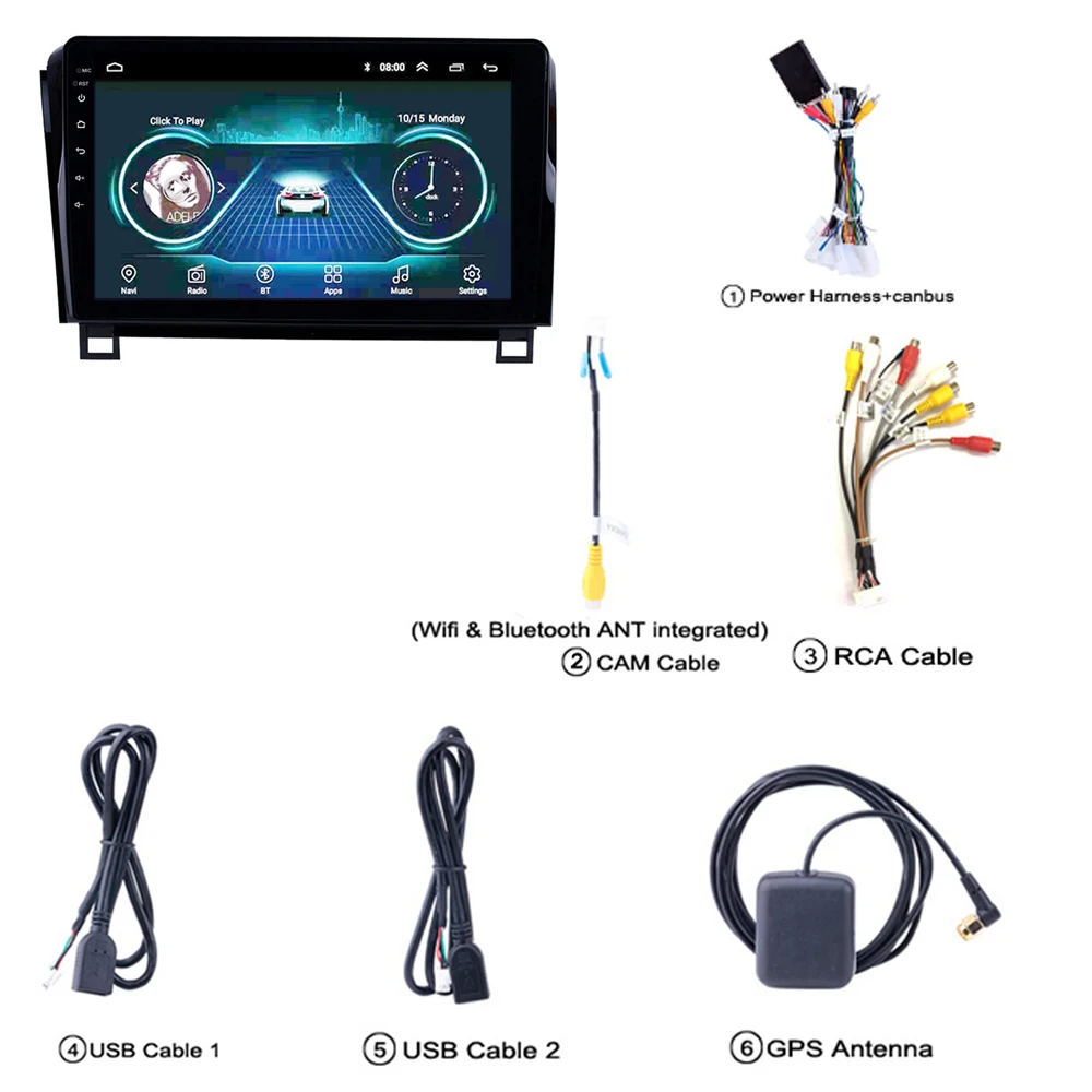 Автомобильный gps Navi для Toyota Tundra 2007-2013 Sequoia 2008- аудио Автомобиль Радио Стерео Android 8,1 1" Поддержка SWC FM Зеркало Ссылка