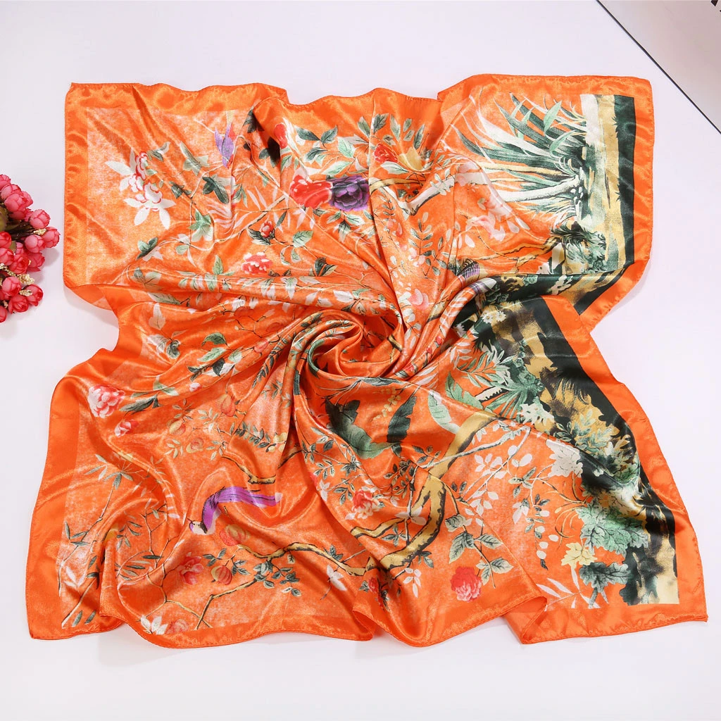 2019 Scarves For Women Hot Sale Print Flower Scarves Wrap Sunscreen Beach Cover Up Long Hijab Polyester Cape Female 919