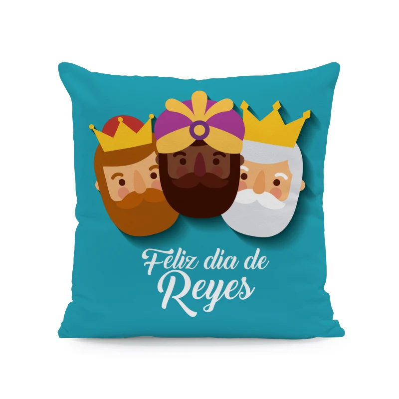 Мультяшный испанский Los Reyes Magos чехол для подушки в подарок золотой специи медицина диванная декоративная наволочка для подушки персиковая кашемировая подушка для отдыха - Цвет: 7