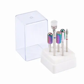 

Tungsten Gold Nail Polishing Machine Drill Set 7 Sets Of Multi-style Basic Grinding Head Set Drill Holder