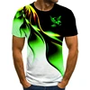 Fashion summer t-shirt men's 2021 3D Eagle print men's T-shirt breathable street style stitching print t-shirt men's size 6XL 5