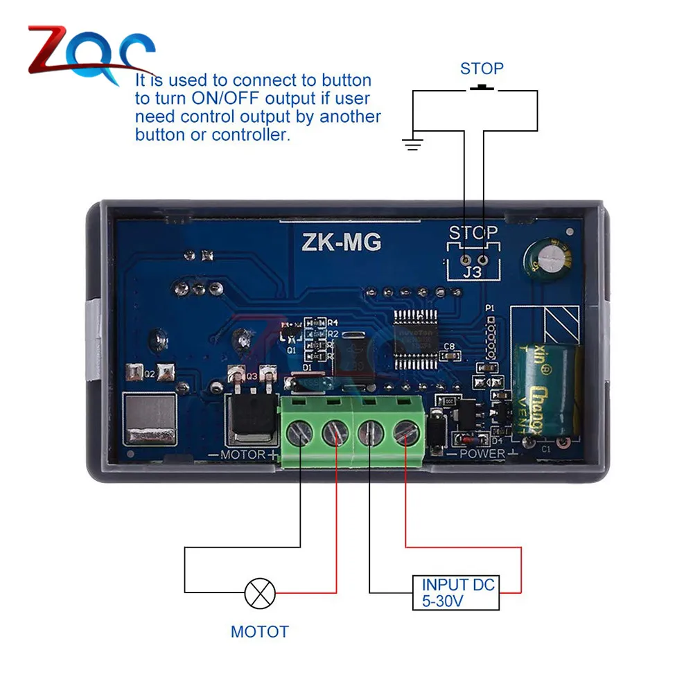 PWM Motor Speed Controller DC 5V 12V 24V 150W Adjustable Regulator with Stepless Variable Rotary Switch Signal Generator Driver