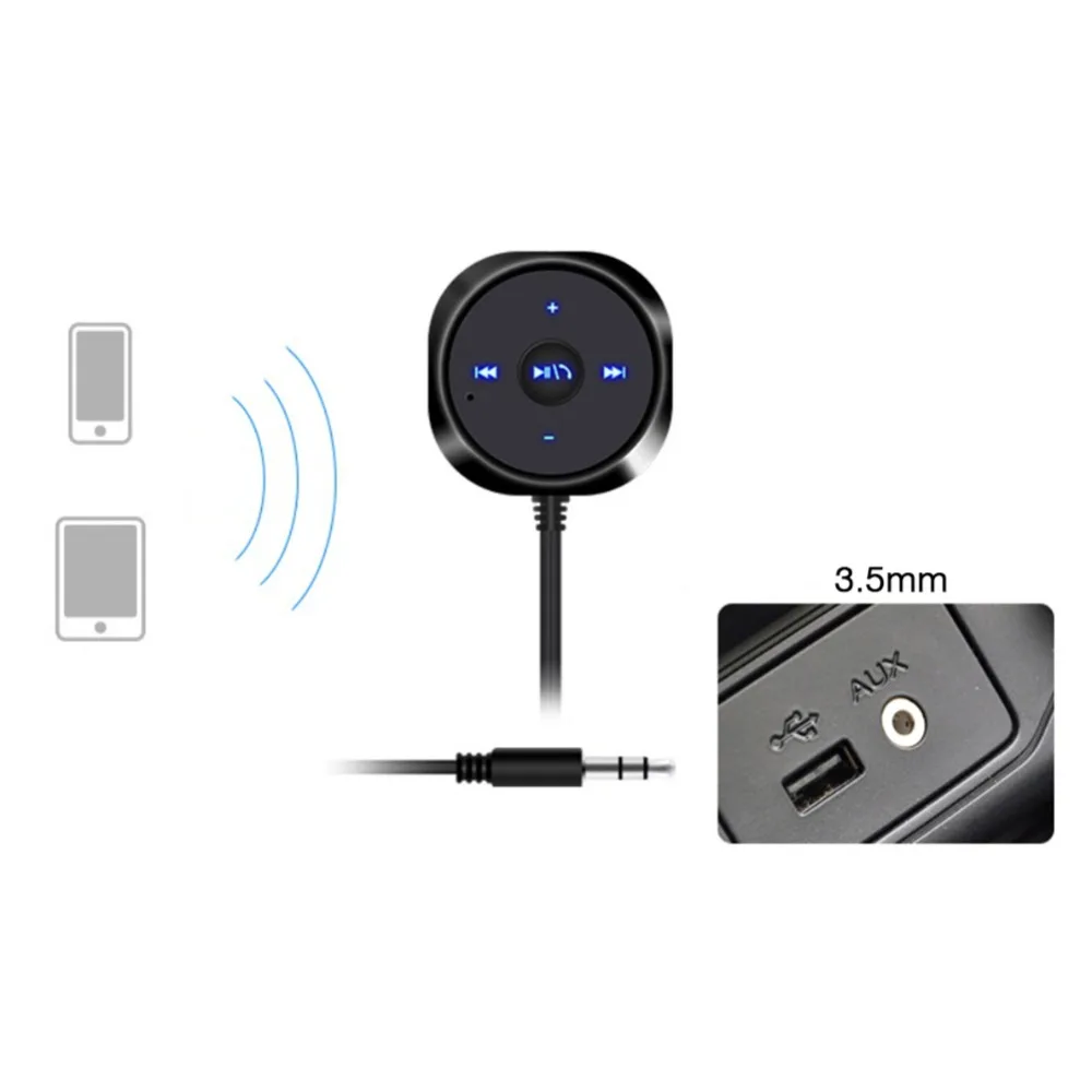 TOSPRA 3,5 мм AUX Автомобильный Bluetooth 4,2 стерео приемник беспроводной аудио динамик музыка потоковое аудио адаптер микрофон