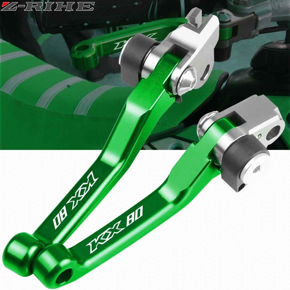 

Motocross Motorbike Pivot Lever Folding Brake Clutch Lever handlebar grips for kawasaki kx80 kx 80 2001-2018 2017 2016 Dirt Bike