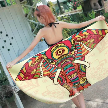 

Elephant Absorbent Microfiber Bath Towels Adult Quicky-dry Camping Large Swimming Shower Yoga Sport Towels Summer Beach Towel