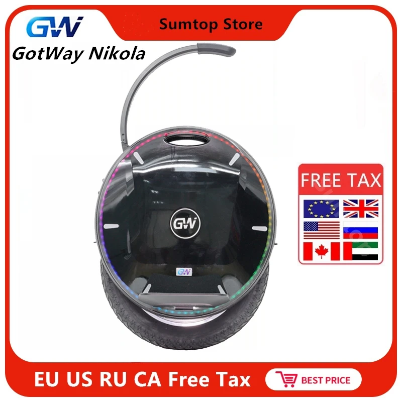 Оригинальный электрический самокат GotWay Nikola 84 в 1600WH /2100WH 2000 Вт мотор с Bluetooth