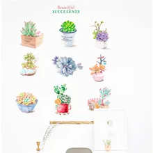 Y947-z стиль персонализированные и Творческие дети хипстер растение в горшках растение настенный наклейки спальня гостиная украшения