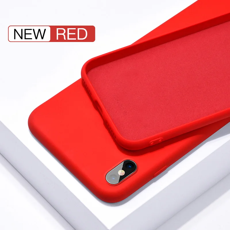 Роскошный мягкий силиконовый чехол для iPhone 7 8 6 6s плюс Чехол для iPhone X XS Max XR 10 для iPhone 11 Pro max 6 6s чехол - Цвет: red