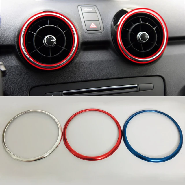 Car Accessories For Audi A1 2010-2017 Aluminum alloy Air outlet sticker/Instrument panel Air outlet decoration ring AliExpress