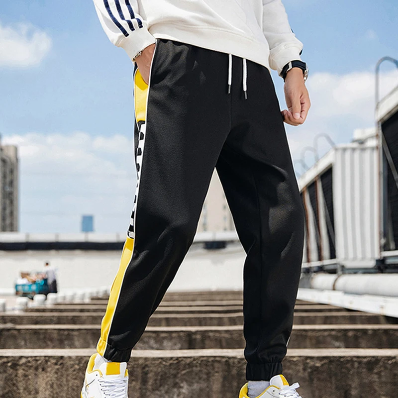 Мужские повседневные уличные брюки в стиле хип-хоп, модные брюки-карго с эластичной резинкой на талии