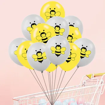 

100pcs Honey Bee Balloons Birthday Party Decorations Child Kids Happy Toy Ball