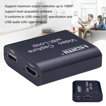 

Live Streaming Audio Video Card HDMI To USB 3.0 4K Full HD 1080P Game Recording Plug And Play Adapter Broadcast Portable