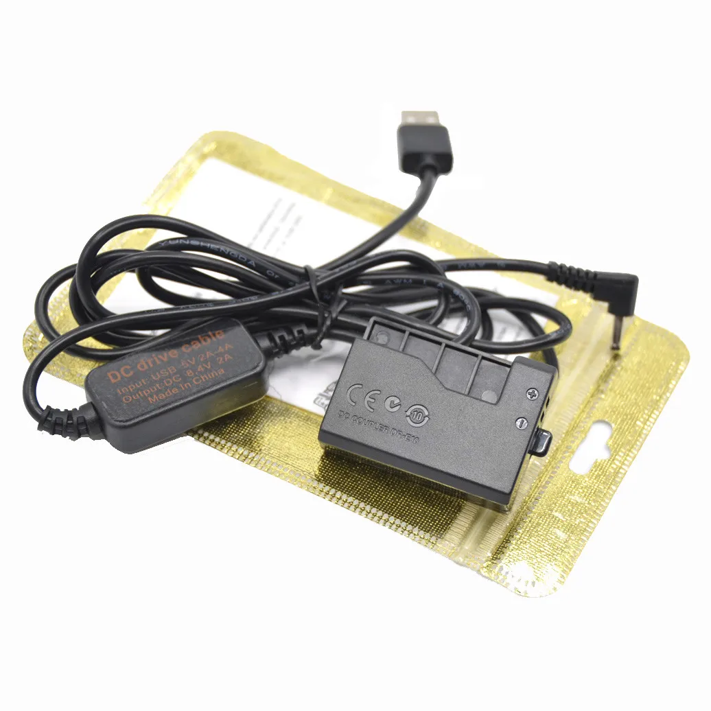 ACK-E10 Adapter USB Power Bank Cable+DR-E10 Dummy Battery LP-E10 DC Coupler For Canon EOS 1200D 1300D 1500D 2000D X80 X90 T6 T7