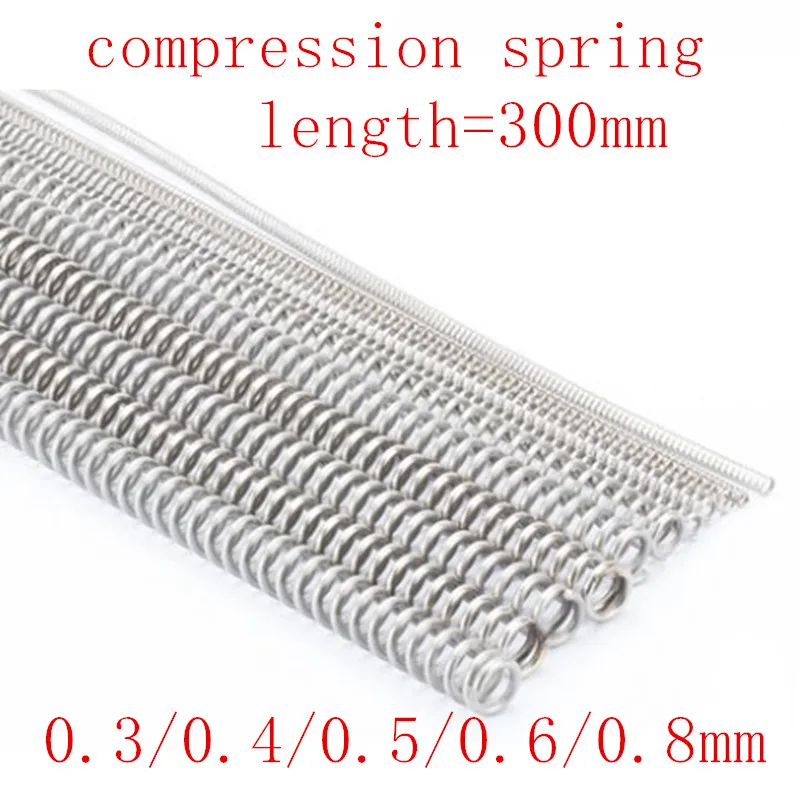 

2-5pcs/lot 304 Stainless Steel Long Spring Y-type Compression Spring Wire Dia 0.3/0.4/0.5/0.6mm Outer Dia 3-10mm Length 305mm