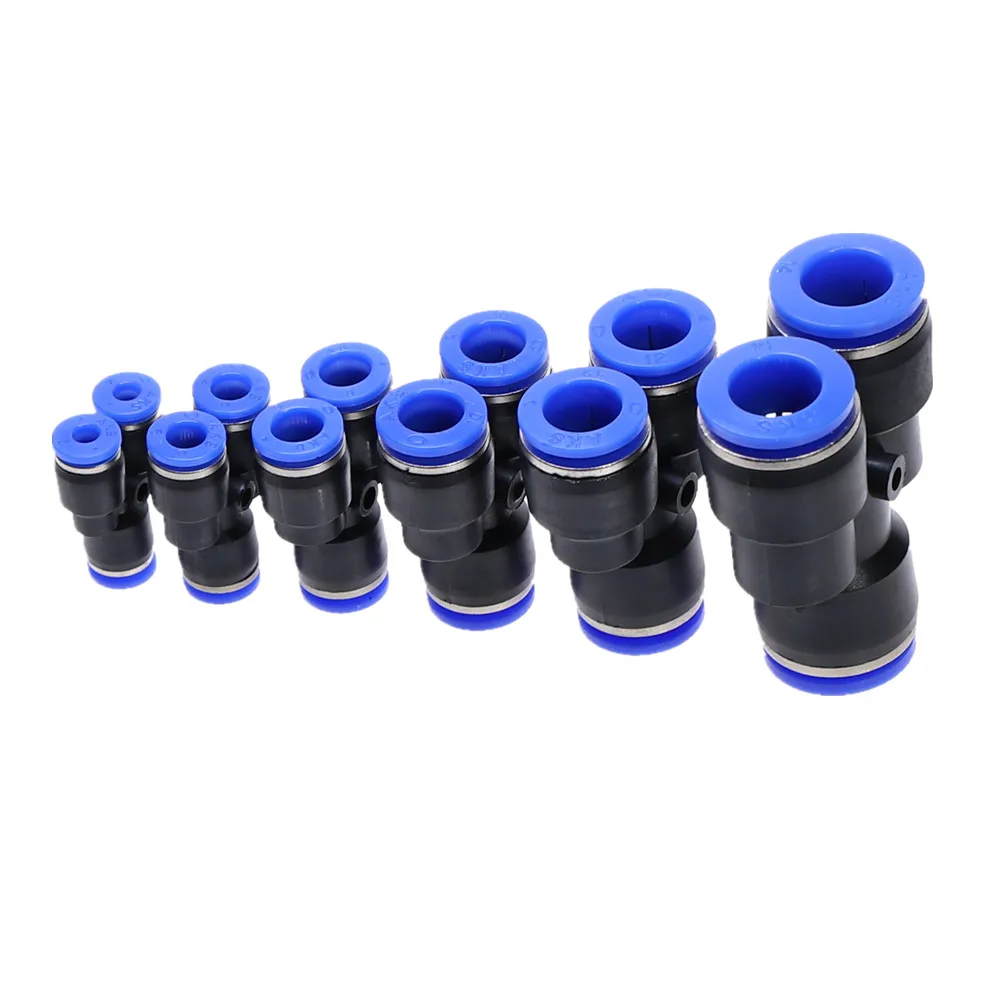 Color : 16mm Terminal connectors 10pcsY Pneumatic Connector Tee Union Push In Fitting For Air Pipe Joint OD 4 6 8 10 12 14 16MM Pneumatic Fittings PY 