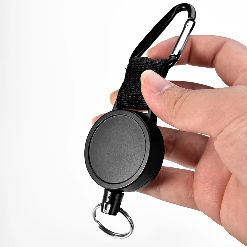 80CM Wire Rope Camping Telescopic Burglar Chain Key Holder Tactical Keychain Outdoor Key Ring - Image 4