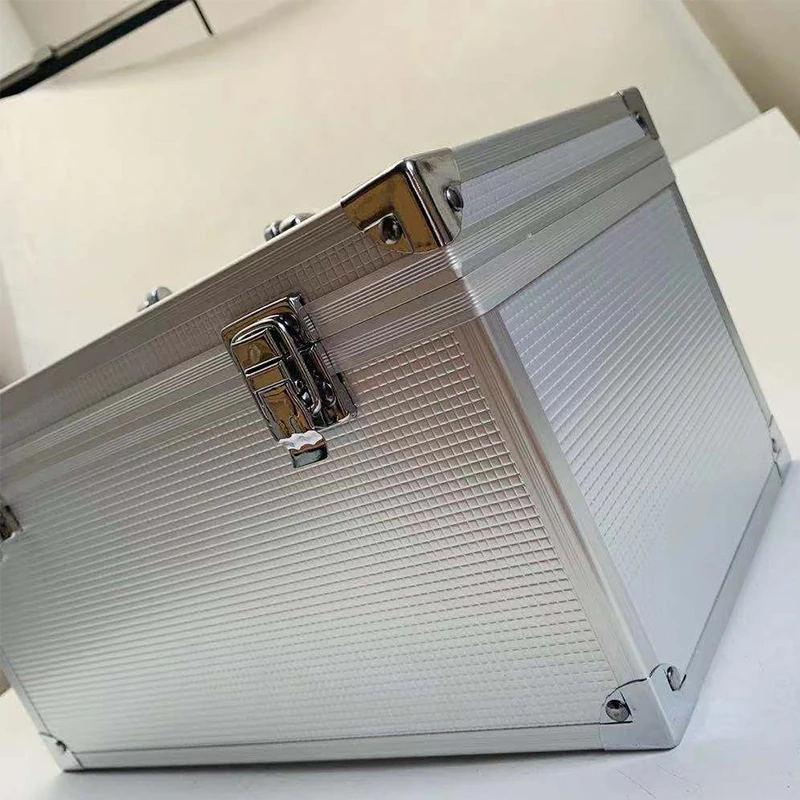 Ящик для инструментов из алюминиевого сплава чемодан инструмент коробка оборудование коробка для файлов защитный ящик для оборудования с предварительно вырезанной губкой 300x170x160 мм