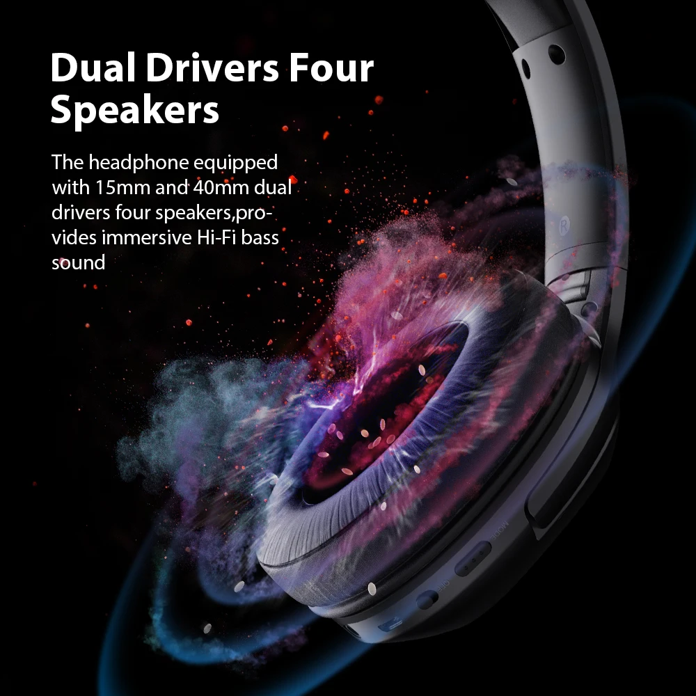 DACOM HF002 Bluetooth Headphone Over-Ear Wired/Wireless Headset Built-in Mic Bluetooth 5.0 Stereo H