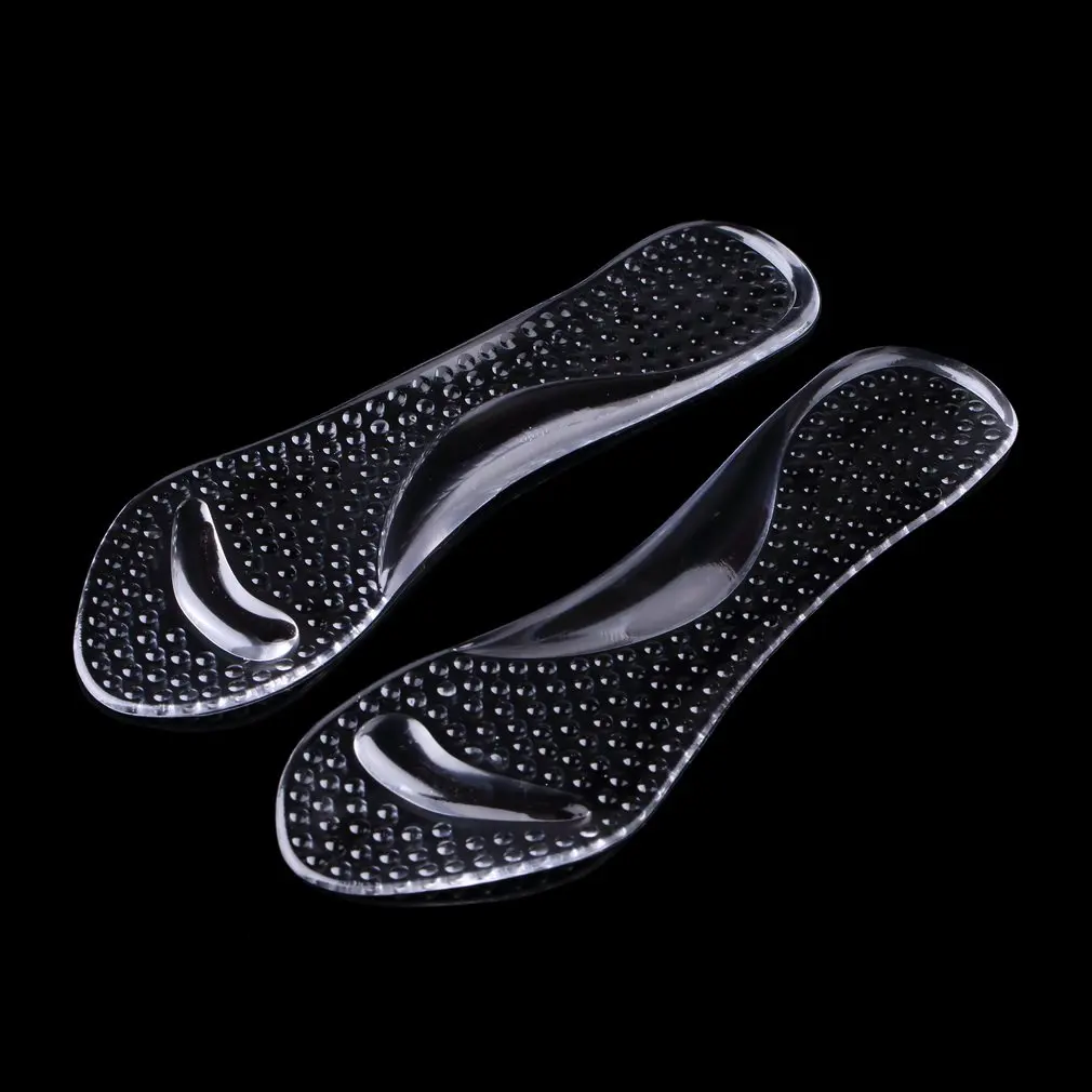 Soft Anti-pain Support Transparent Silicone Heels Thick Soles insoles Women Pad  for Foot Care Tool