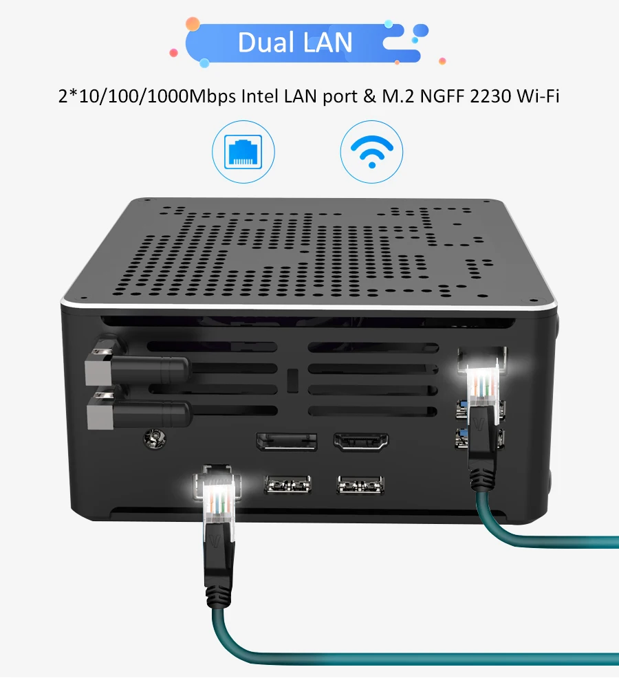 Mini PC Xeon E3-1505M V5 Desktop Computer - 2 DDR4 ECC Support, Dual Nvme SSD, 4K DP HDMI, Type-C, USB3.1, AC WiFi, BT - Mini Server Description Image.This Product Can Be Found With The Tag Names Cheap Mini PC, Computer Office, High Quality Computer Office, Mini pc