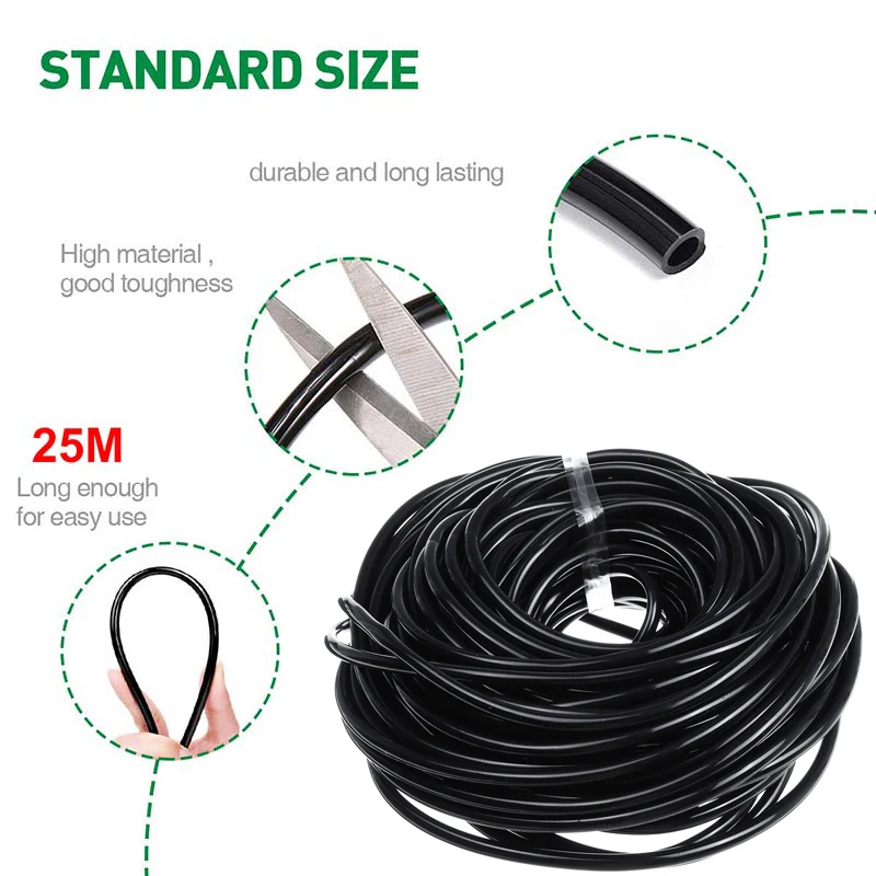 

Home 25m Automatic Micro Drip Irrigation System Garden Irrigation Spray Self Watering Kits with 30 Adjustable Dripper