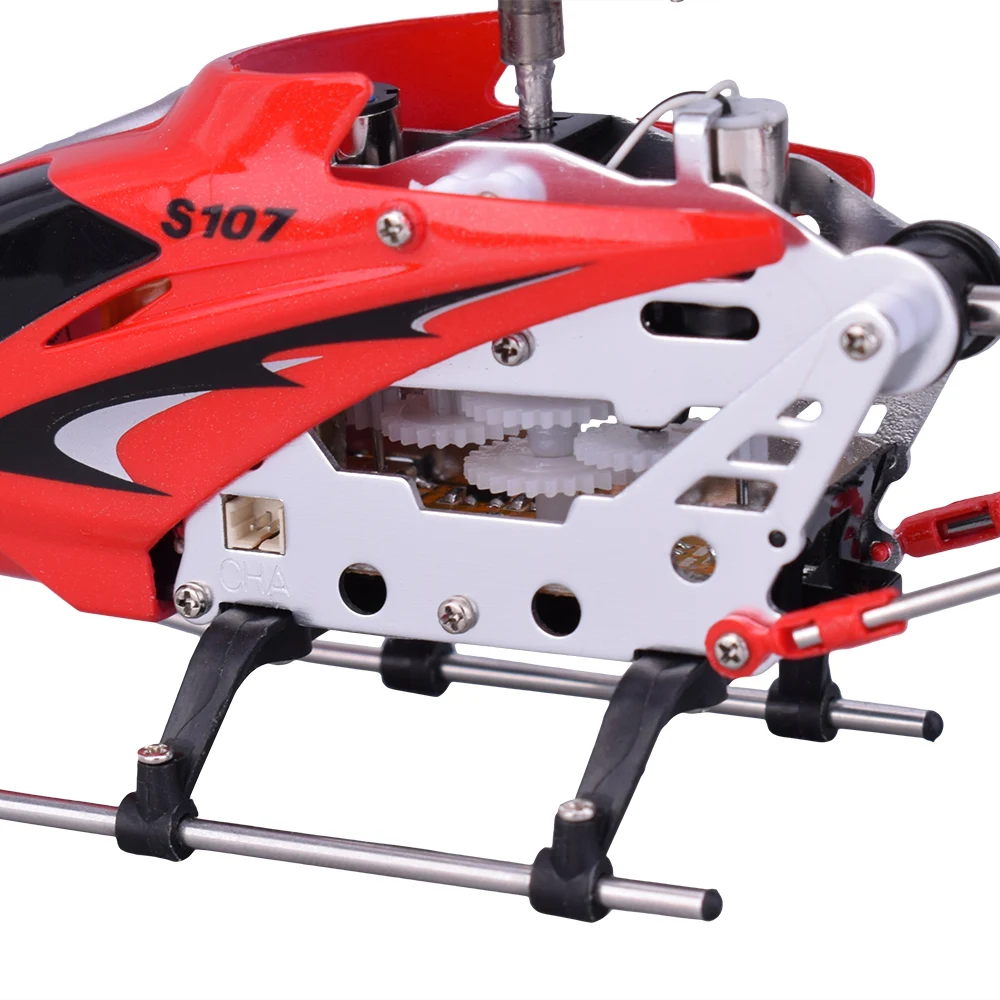 Syma S107G радиоуправляемые вертолеты с дистанционным управлением 3CH вертолет из сплава Fuselage usb зарядка Дрон с гироскопом светодиодный красный свет