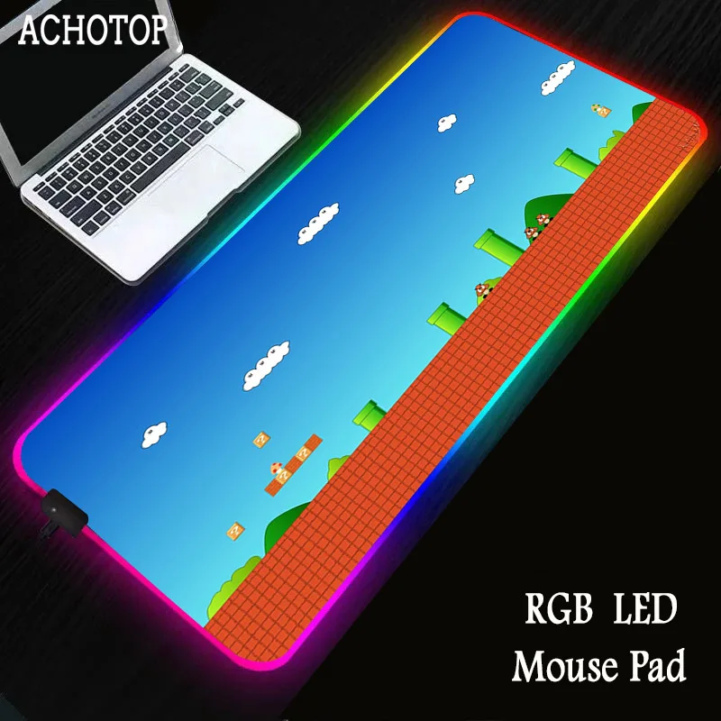 

RGB Gaming Mouse Pad 400x900x4MM Colorful Luminous for PC Computer Desktop14 modes Colors LED Light Desk Mat Gaming Keyboard pad