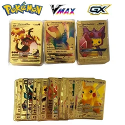 Cartes de métaux dorés Pokemon en anglais PM GBA japon, cartes à jouer de Collection Anime Charizard, jouets pour enfants, cadeau, nouvelle Collection 2021 