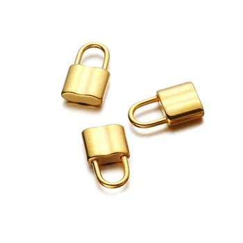 

5Pcs/lot Padlock Stainless Steel Lock Charms Pendant For Jewelry Making DIY Pendants Necklace Rose Gold Silver Color