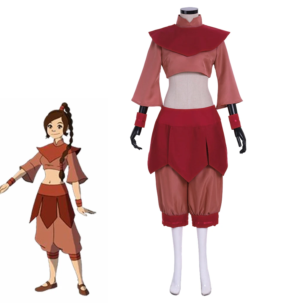 

Cosplaydiy Anime Avatar: The Last Airbender Ty Lee Cosplay Costume Adult Halloween Fancy Suit L321