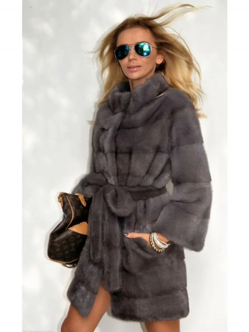 Высококачественное Женское пальто из искусственного меха, зимняя новинка, средний стиль, Свободное пальто из лисьего меха, модные вечерние пальто из искусственного меха
