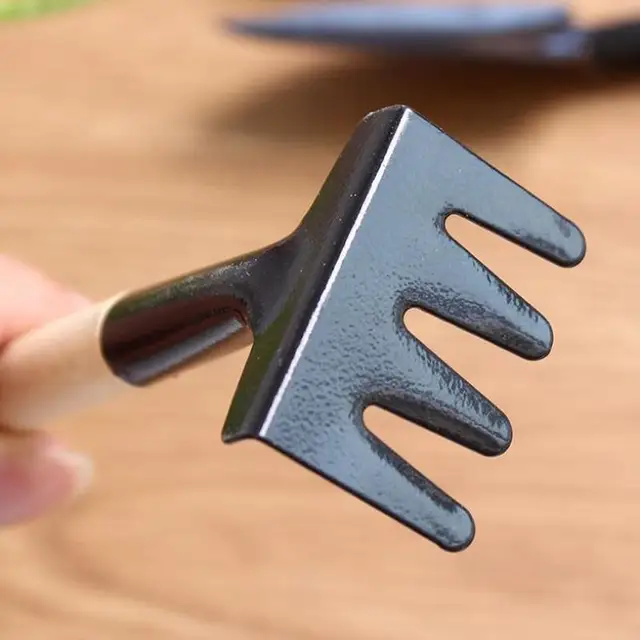 Rozsdamentes Acél Otthoni Kertészeti Szerszámkészlet Erkély Mini Ásó Öltönyök Háromrészes Lapát Rake Kerti Szerszámok Kombinációja - Image 6