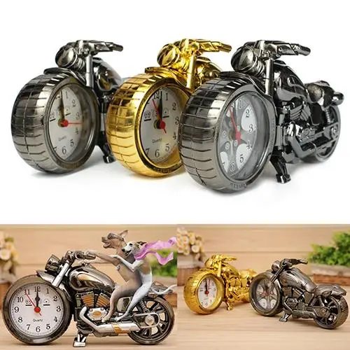 

Creative Motorcycle Shape Quartz Clock Alarm Clock Time Keeper Desktop Decor