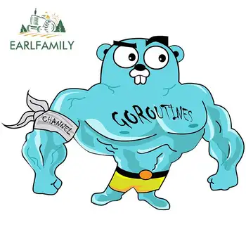 

EARLFAMILY 13cm x 9.2cm for Big Gopher Car Decal Vinyl Car Sticker Sun Protection Occlusion Scratch Bumper Decoration