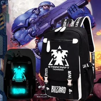 

2020 Hot Sale StarCraft Zerg Mochila Luminous laptop bag The Print Schoolbag Backpack for Girls Boys Teens Fashion Style