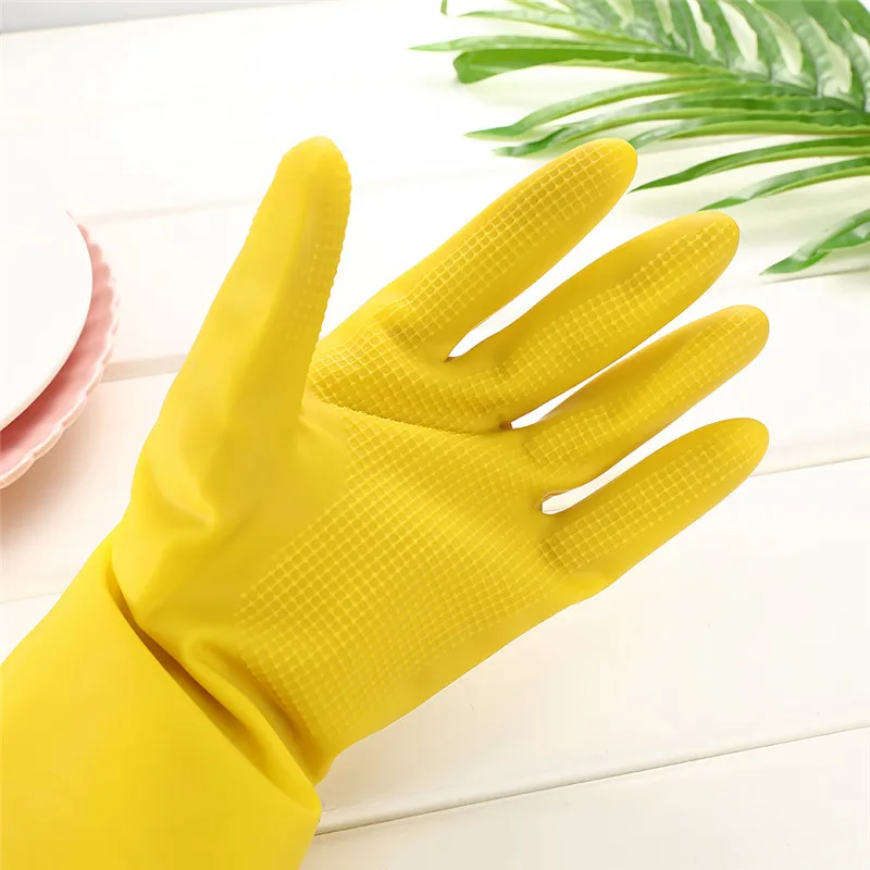 1 пара домашние моющие перчатки для уборки садовое кухонное блюдо с пальцами из губки резиновые хозяйственные перчатки для уборки посуды