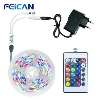 

LED Strip Light RGB 2835 Waterproof 12V LED RGB Strip Backlight Remote Control LED Light Strip Dimmable RGB Tape Ambilight