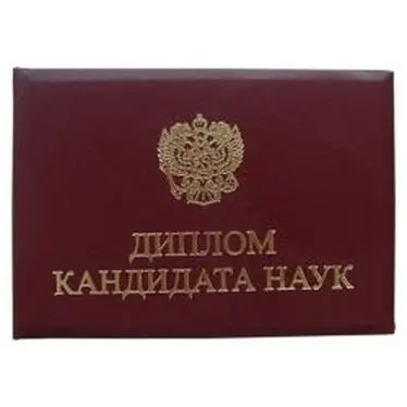 Cover of the diploma of the Candidate of Sciences, the material of bumvinyl (on paper afbeelding