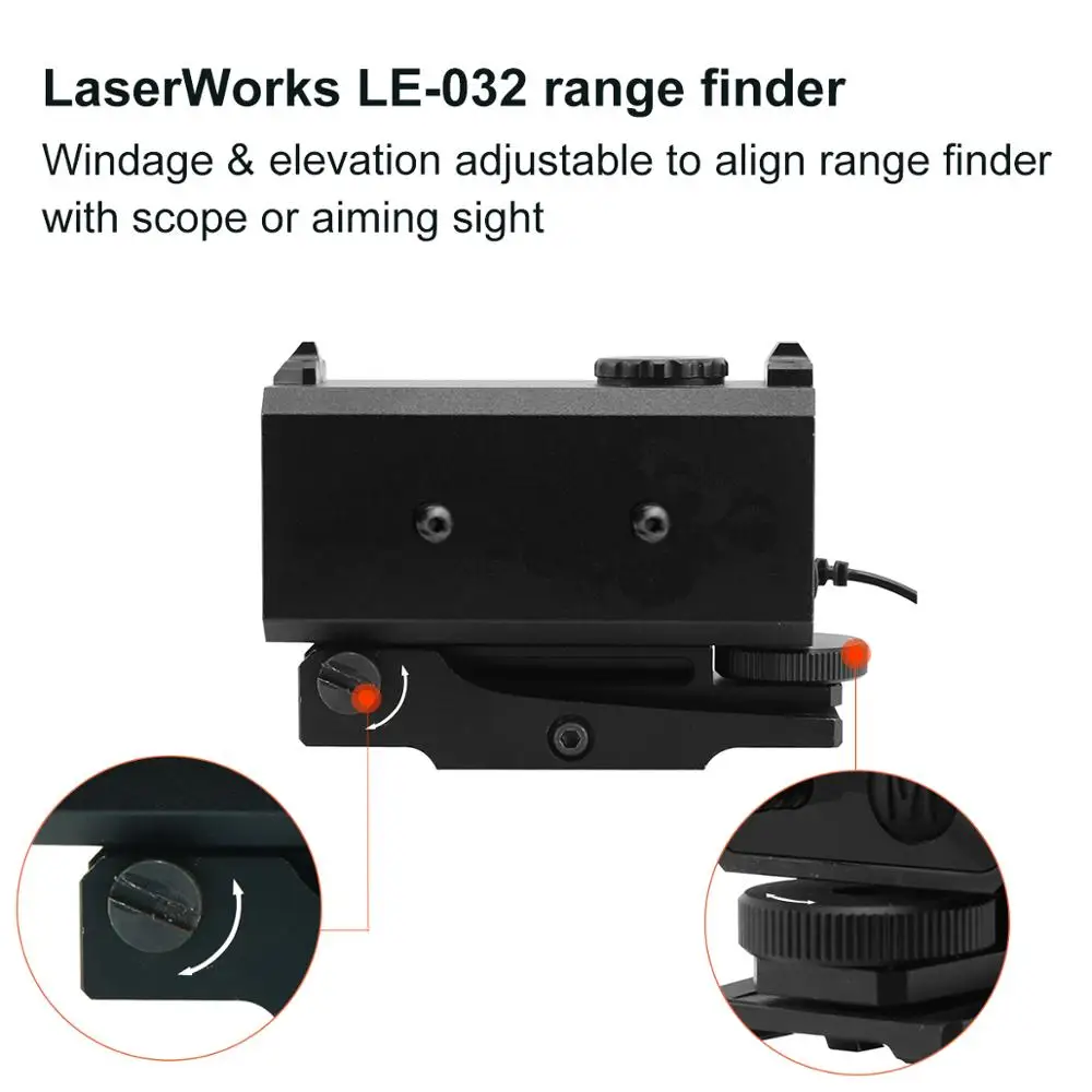 LaserWorks LE032 лазерный дальномер 700 м Бекас прицел мат с кронштейном Ветрозащита регулируемая высота