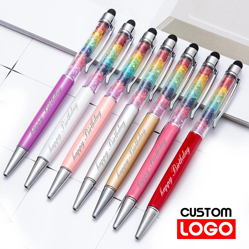 

Multifunctional Touch Screen Capacitive Pen for School Student Stationery Office Supplies Lettering Engraved Name Custom Logo