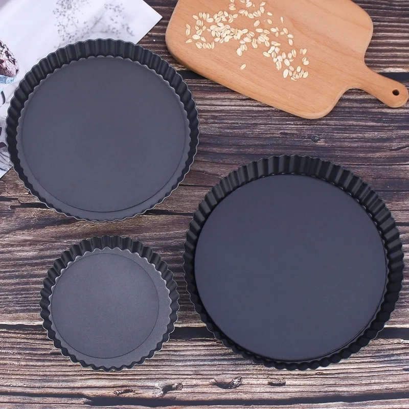 

Non-stick carbon steel round bakeware 6 inch 8 inch 9 inch bottom baking pan Pizza pan Cake mould Baking tools Easy to demold