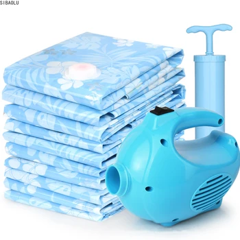 

Thickened Vacuum Storage Bag Vacuum Compressed Bag with Hand Pump Clothes Home Organizer Quilt Storage Bag Divided Container
