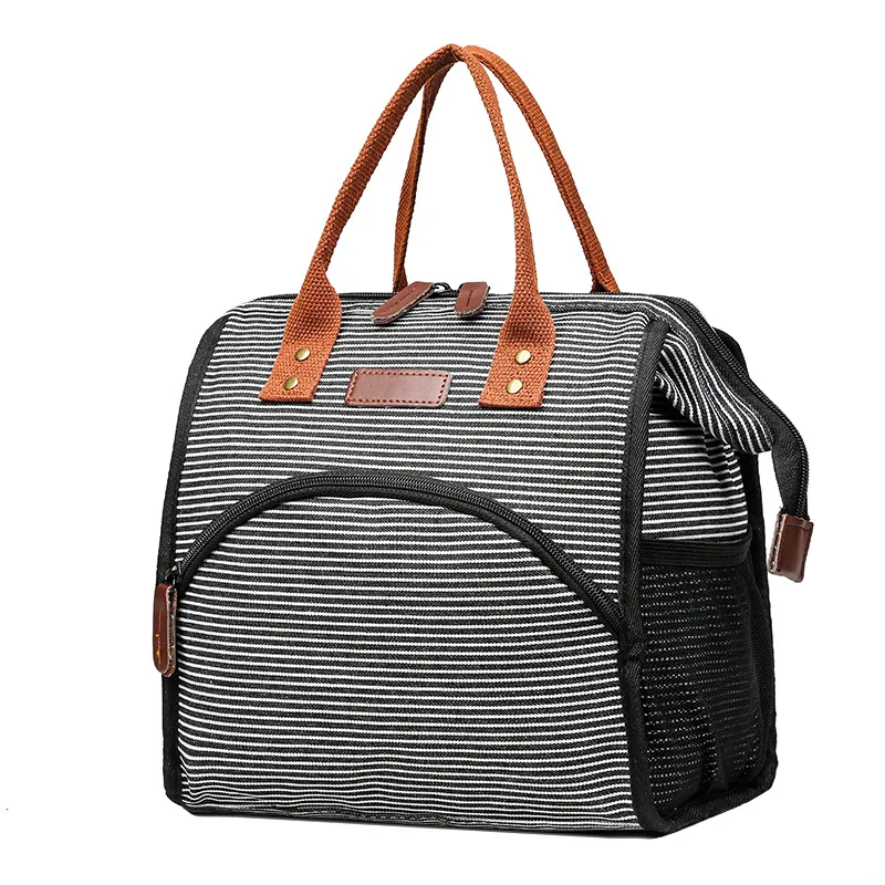 

New large-capacity Oxford cloth lunch bag portable waterproof thermal insulation lunch bag office school portable picnic bag