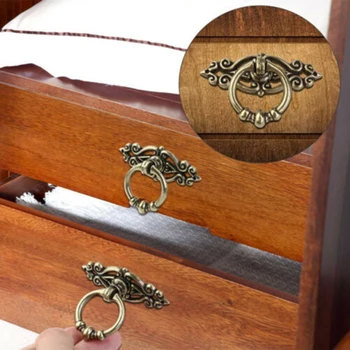 

Zinc Alloy Cabinet Pulls Cupboard Dresser Home Door Drawer Ring Handles Knobs