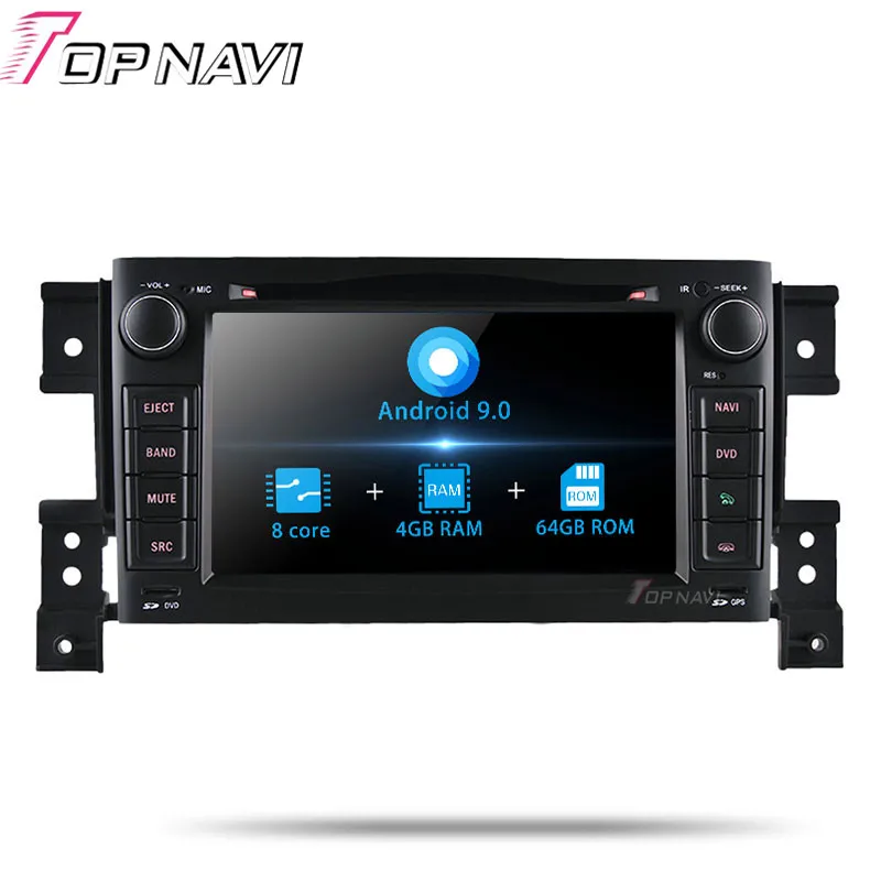 Topnavi 7 ''Восьмиядерный Android 9,0 автомобильный DVD мультимедийный плеер для SUZUKI GRAND VITARA Atereo No SRS функция gps навигация радио