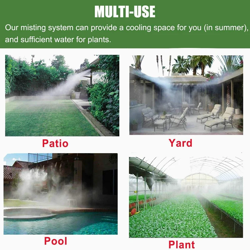 

Outdoor 23M Fog Cooling System Cooling Atomization Set Outdoor Low Pressure Spray Cooling System Outdoor Cooling Dust Removal Sy