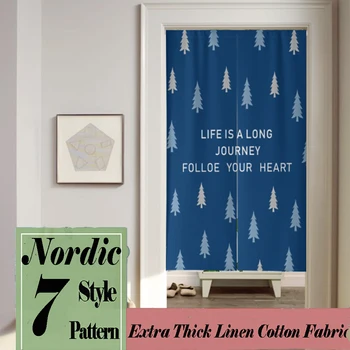 

Kitchen Curtains Linen Cotton Bedroom Bathroom Door Curtains Blackout Home Entrance Decoration Doorway Curtains Noren Custom