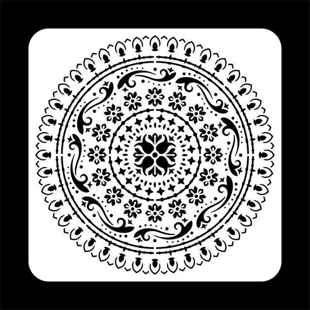 30*30cm Size DIY Craft Mandala Stencils for Painting on Wood