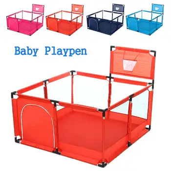 

Bioby Baby Playpen Children Toddler Kids Safety Fence Indoor Outdoor Play Pen Ocean Ball Pool Safety Barrier with Basket
