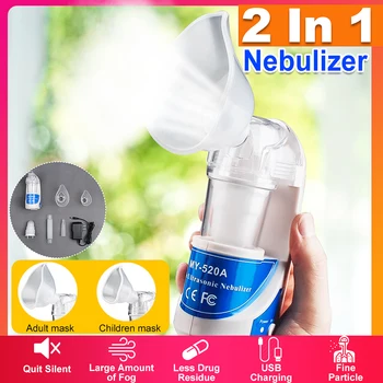 

Children Adult Portable Nebulizer USB Rechargeable Automizer Ultrasonic Inhaler Nebulizer Compressor Machine US EU Plug